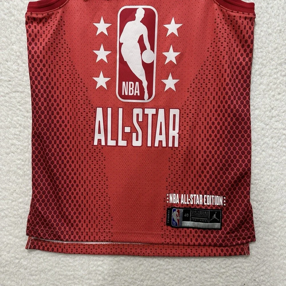 Jordan LeBron James #6 2022 NBA‎ All Star Game Swingman Red Jersey Mens Sz Small